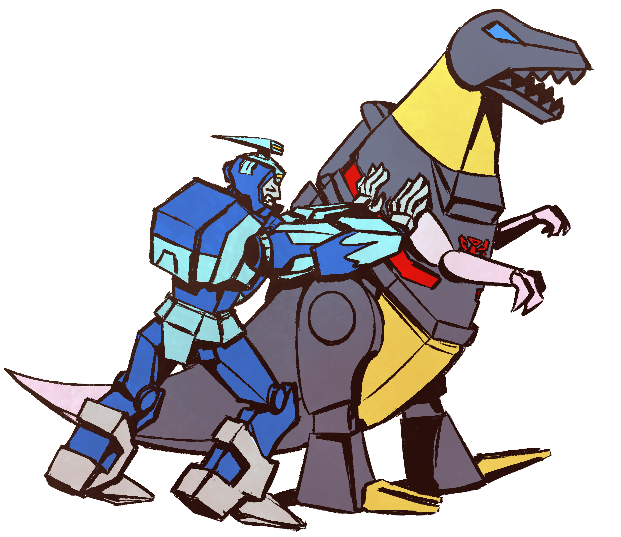 Blurr and Grimlock